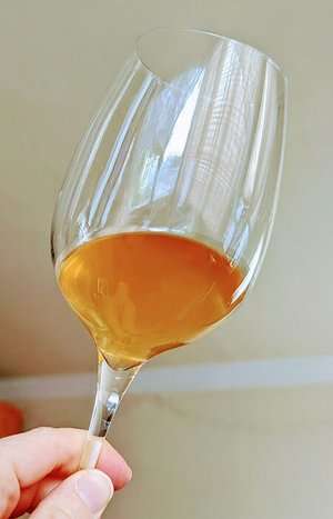 orange wine glass