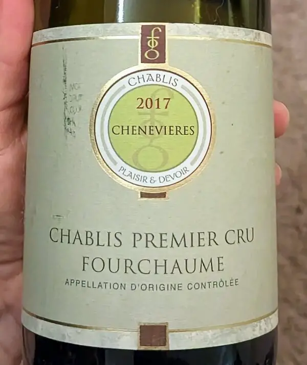 chardonnay fun facts - Chablis wine label