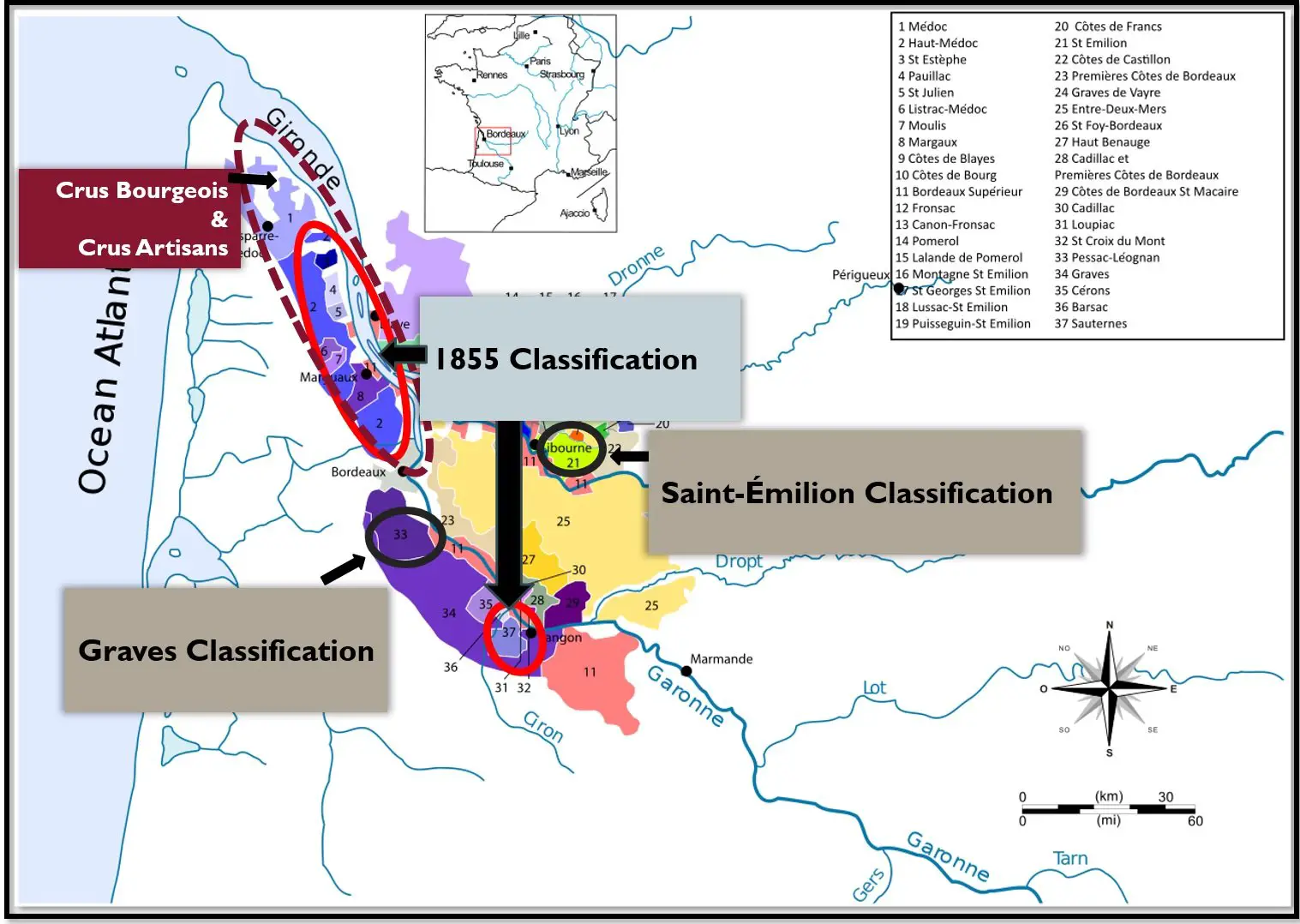 Bordeaux Classification Map - how to use the bordeaux classification