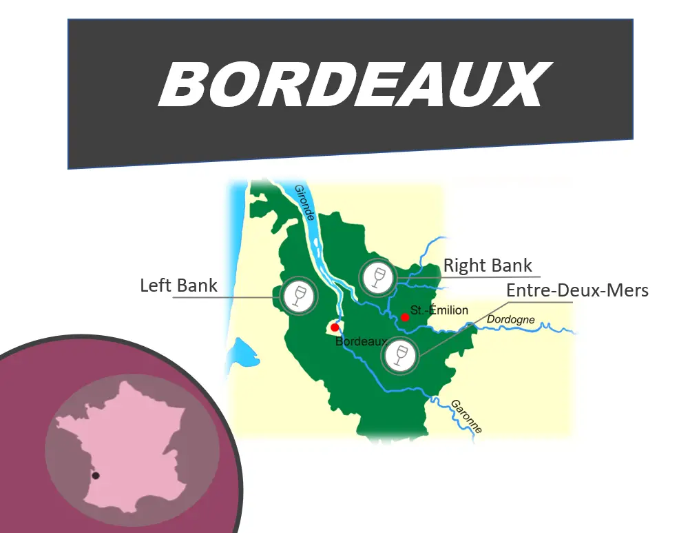 Bordeaux Map - what makes a wine a bordeaux