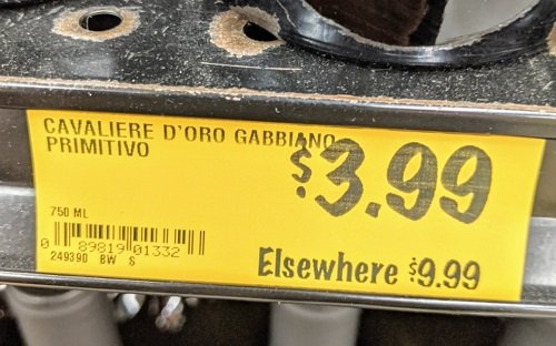 why is grocery outlet wine cheap - primitivo wine