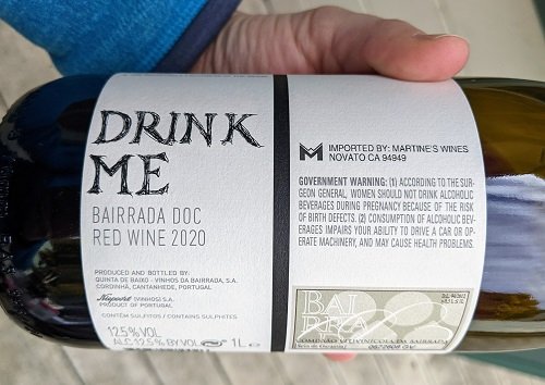 Drink Me Bairrada Red Wine 2020 - baga wine