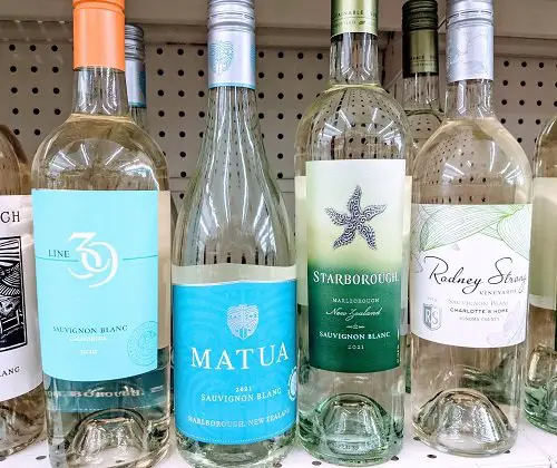 sauvignon blanc or pinot grigio - wine bottles