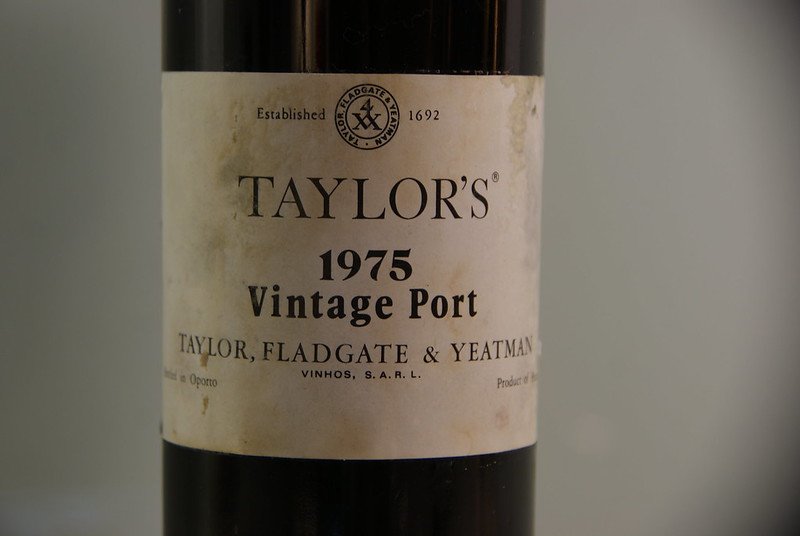 vintage port wine - taylors 1975 vintage port