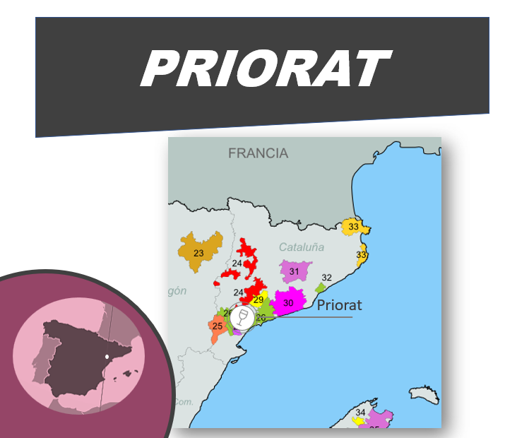Priorat Wine Map - priorat red wines