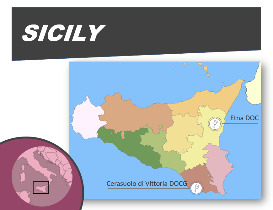 Sicily Wine Map Regions