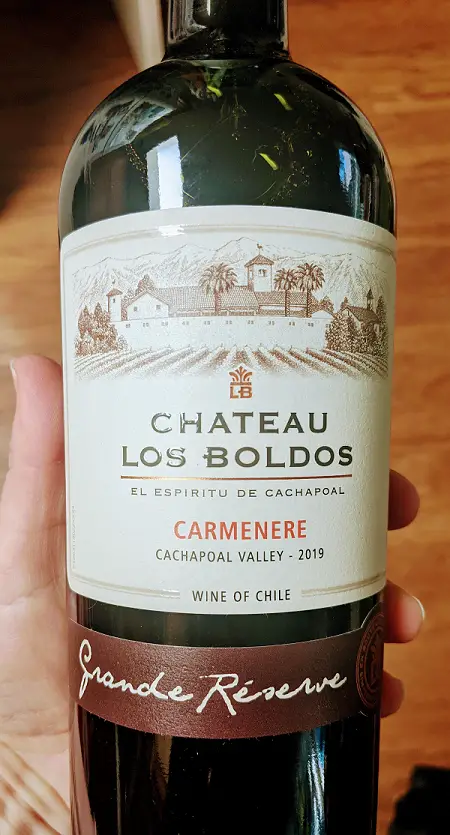 carmenere wine - chateau los boldos caremenere cachapoal valley 2019
