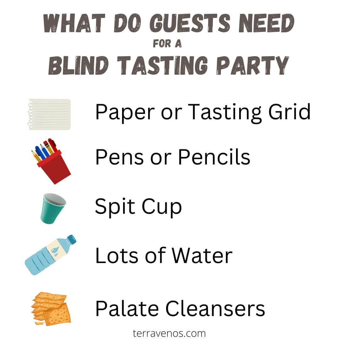 what-do-you-need-for-a-blind-wine-tasting - how do you host a blind wine tasting at home infographic