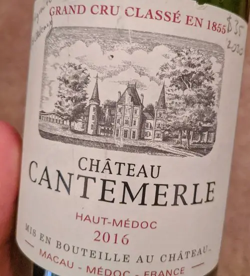 Chateau Cantemerle Haut Medoc 2016 Label - how to use the bordeaux classification