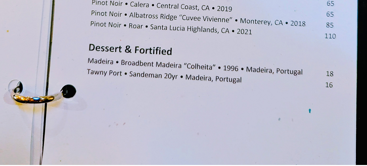 fortified dessert wine list