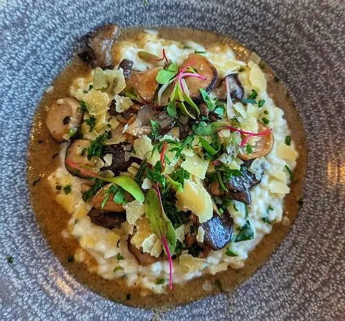 mushroom risotto - tannat vs pinot noir