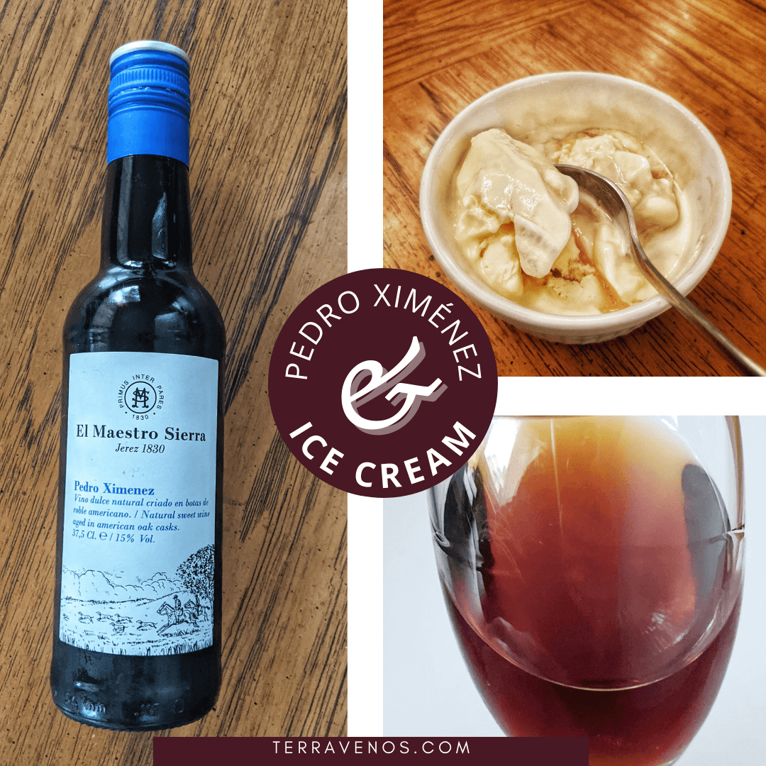 pedro ximenez and vanilla ice cream