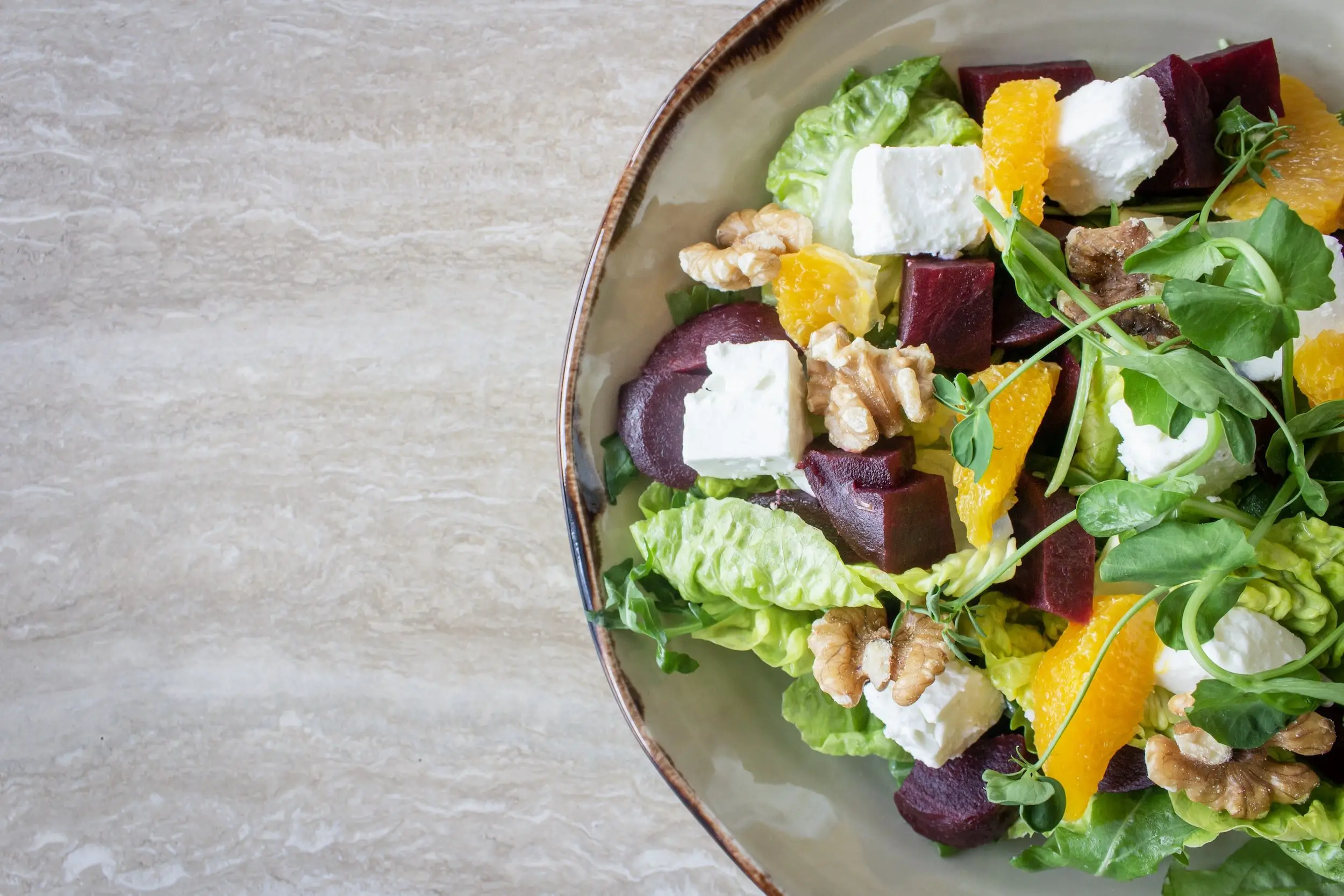 Salad with cheese and beets Vermentino pairing