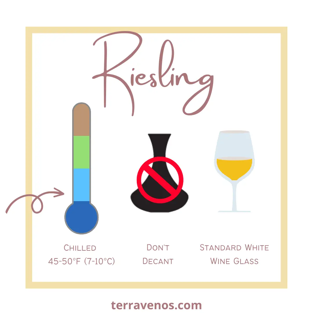how to serve riesling wine infographic - riesling wine guide