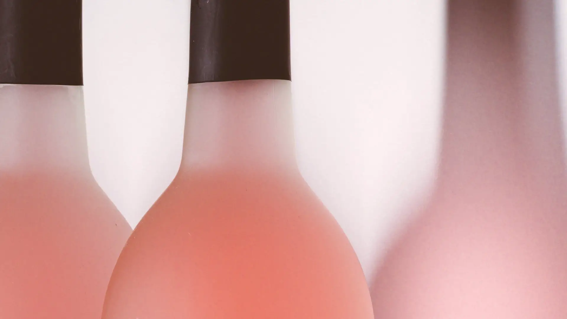 rose wine grapes - pink bottles