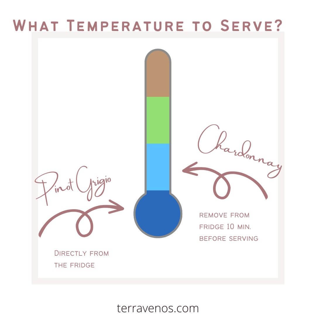 pinot grigio vs chardonnay serving temperature