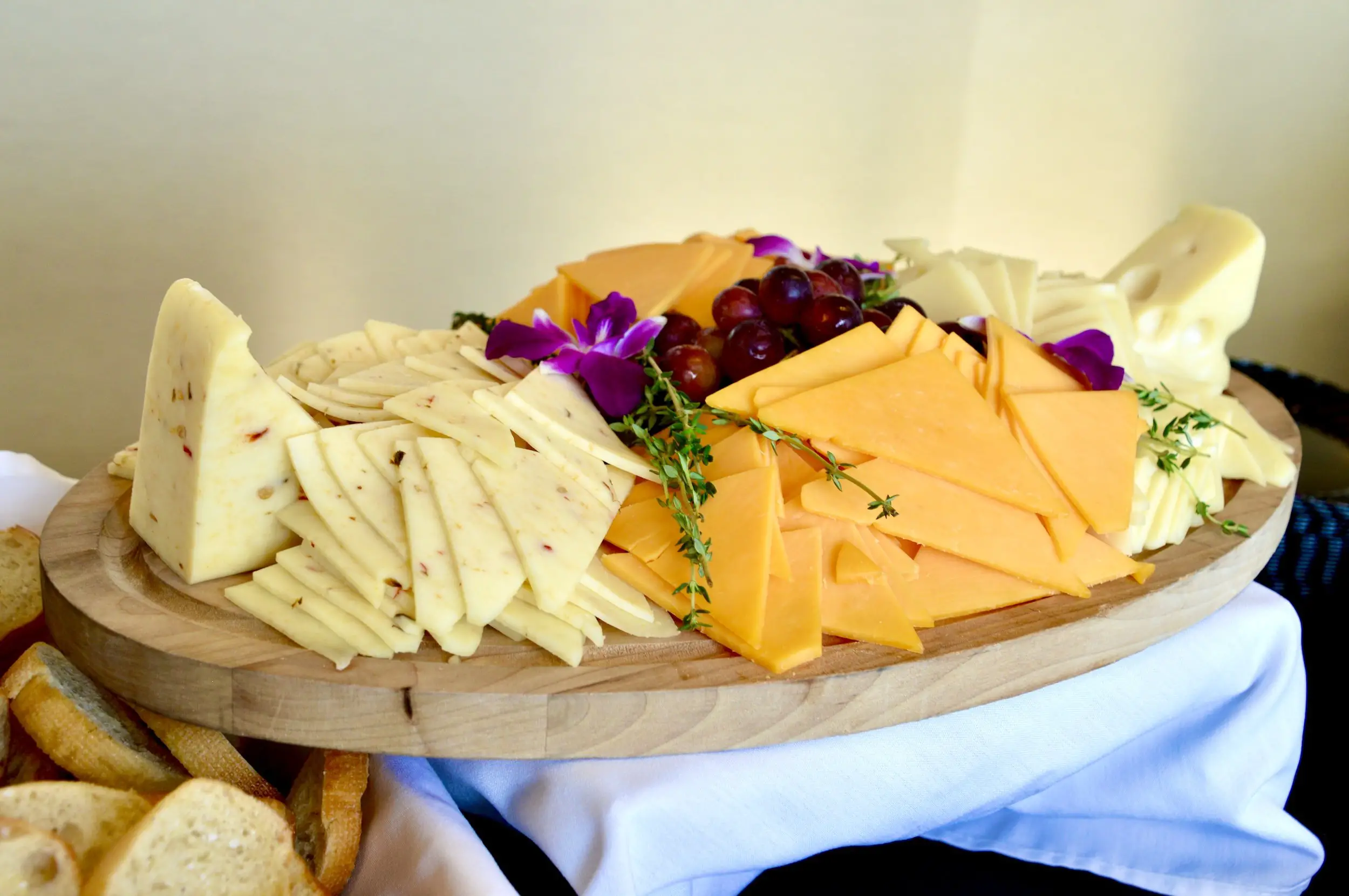 cheese board - cold appetizer for wine tasting