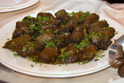 dolma - cold appetizer for red wine tasting