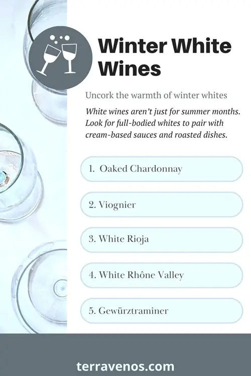 winter white wines - infographic