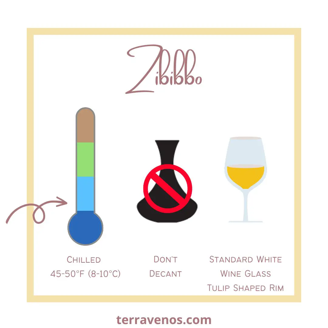 how to serve zibibbo wine infographic